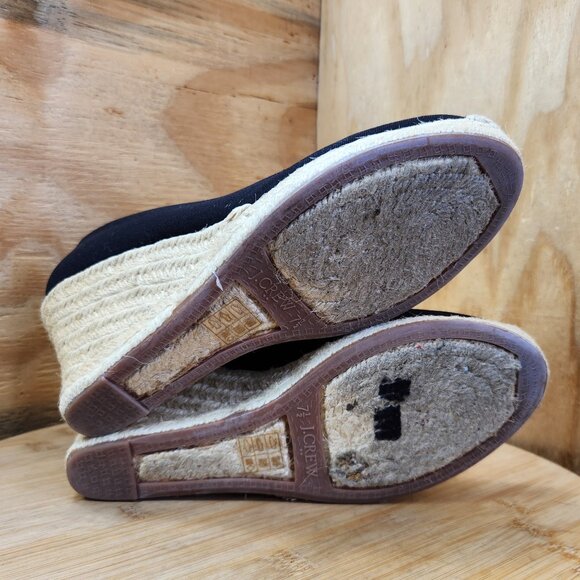 J. Crew Seville Espadrille Wedge Canvas Jute Sole Shoes - Picture 9 of 10